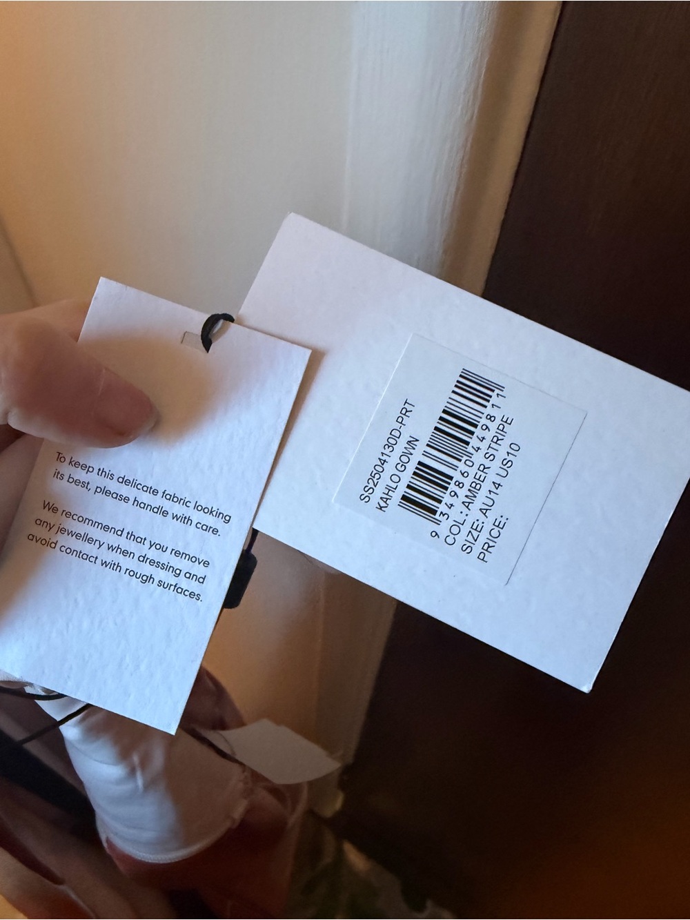NWT Significant Other Kahlo Stripe Satin Gown Amber Wedding - Size US 10 - Picture 8 of 8